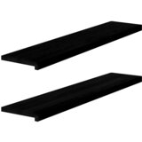 vidaXL Okenske police 2 kosa temno rjava 120x30x2 cm trdna hrastovina Cene