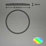 BRILO plafonjera led 15 w 1850 lm 4000 k + rgb-led 29,3x2,8 cm bcl bijela | shoptok.hr