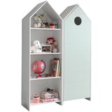 Vipack Bela/svetlo modra odprta otroška garderobna omara 115x171,5 cm CASAMI – Cene