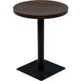 vidaXL Okrugli stol za bistro od MDF-a i čelika 60 x 75 cm tamni pepeljasti | shoptok.hr
