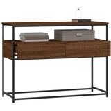  Konzolni stol boja smeđeg hrasta 100x40x75 cm konstruirano drvo | shoptok.hr