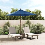 vidaXL Vrtni suncobran s drvenim stupom azurnoplavi 198 x 198 x 231 cm | shoptok.hr