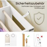 SoBuy otroška knjižna omara Montessori s tremi policami in košaro bela 80x40x80 cm, (5000009217) | Shoptok.si