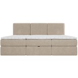 MID.YOU DRUŽINSKA POSTELJA 210 cm x 200 cm , les, tekstil, leseni material bež | Shoptok.si