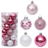  Novogodišnje kugle roze set 1/30kom u