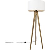 QAZQA Podeželski trinožni starinski les z belo senco 50 cm - Tripod Classic Cene