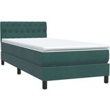 Box spring postelja z vzmetnico Temno zelena 80x210 cm žamet, (21790938) | Shoptok.si