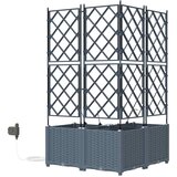  Vrtna saksija 3 pcs Svijetlo siva 80 x 80 x 142 cm Plastika | shoptok.hr
