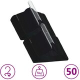 vidaXL obešalniki 50 kosov nedrseči črni žamet | Shoptok.si