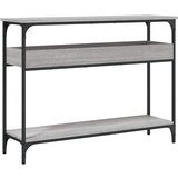 Maison Chic konzolna miza - miza ob steni s polico siva sonoma 100x29x75 cm inž. les, (21786121) Cene