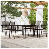  7-dijelni vrtni blagovaonski set crni | shoptok.hr