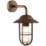 Searchlight Toronto 1 zunanji stenski nosilec za luč, prozorno steklo, rjasto rjava, IP44, (22100655) | Shoptok.si