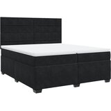  Krevet s oprugama i madracem crni 200x200 cm baršunasti | shoptok.hr
