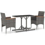  3-dijelni vrtni blagovaonski set sivi | shoptok.hr