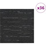  Tepih pločica Prugasta Crna 50 x 50 cm 36 pcs PP i bitumen | shoptok.hr