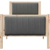  Okvir kreveta smeđe i tamnosivo 75 x 190 cm Masivna borovina | shoptok.hr