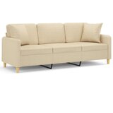 Maison Chic kavč - Sofa - Kanape trosed z blazinami krem 180 cm blago, (21727163) Cene