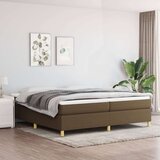 Box spring posteljni okvir temno rjav 200x200 cm blago, (20735389) Cene