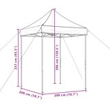  Sklopivi prigodni šator za zabave bež 200x200x306 cm | shoptok.hr