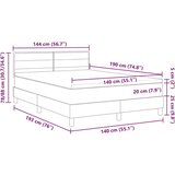 Box Postelja s škatlastim vzmetenjem Črna 140x190 cm Tkanina, (22083014) | Shoptok.si