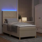  s opruga kutije s LED trakama Krema 100 x 200 cm tkanina | shoptok.hr