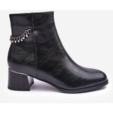 Boto Leather Ankle Boots Low Heel Black Rennie | ePonuda.com