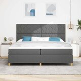 Box Postelja z vzmetnico z vzmetnico Temno siva 200 x 200 cm blago - - Siva - 92.98 - 200 x 200 cm - | Shoptok.si