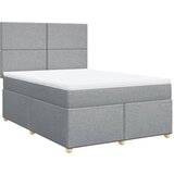 Maison Chic Box spring postelja - Vzmetna postelja z vzmetnico svetlo siva 140x200 cm blago SL11400, (21907607) | Shoptok.si