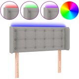 Maison Chic led posteljno vzglavje - vzglavna omarica - nočna omarica svetlo sivo 103x16x78/88 cm blago, (21711434) Cene