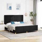 vidaXL Postelja Črna 180x200 cm Tkanina, (22051922) | Shoptok.si
