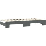  Dnevni krevet na razvlačenje tamnosivi 100 x 200 cm od tkanine | shoptok.hr