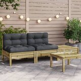 Maison Chic Vrtni kavč - Zunanji kavč z blazinami in stolčkom za noge dvosed, (22040612) | Shoptok.si