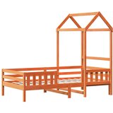  The Living Store Posteljni okvir s streho voščeno rjav 90x190 cm trdna borovina - Posteljni Okvir, (21495740) | Shoptok.si