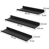  Set od 3 crne police | shoptok.hr