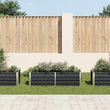  Povišena vrtna gredica antracit 160x40x45 cm pocinčani čelik | shoptok.hr