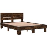 vidaXL Okvir za krevet boja hrasta 120x190cm konstruirano drvo i metal Cijene