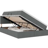  Krevet S LED lampica s pohranom Tamno siva 140 x 190 cm tkanina | shoptok.hr