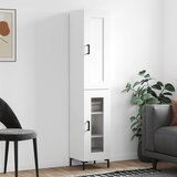 vidaXL Visoka omara bela 34,5x34x180 cm inženirski les | Shoptok.si