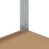 vidaXL 4-plastne stojali s policami 2kosa srebrnega jeklo in inž. les | Shoptok.si