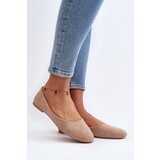 EVENTO Beige Women's Suede Ballerina Flats Lasota | Shoptok.si