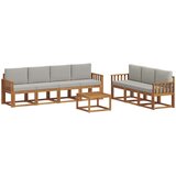  Set vanjskih sofa 8 kom. Prirodna i svijetlo siva | shoptok.hr