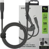 Energea PRETOČNI KABEL USB-C - USB-C 1.5M 240W 5A PD FAST CHARGE ČRN, (21980599) | Shoptok.si