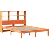 vidaXL Krevet s regalom za knjige bez madraca 160x200 cm od borovine | shoptok.hr