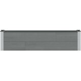  Povišena vrtna gredica Siva 150 x 30 x 36 cm | shoptok.hr