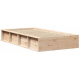  Krevetna konstrukcija Smeđa 90 x 200 cm Čvrsto borovo drvo | shoptok.hr