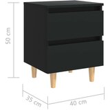  Noćni ormarići 2 kom crni 40 x 35 x 50 cm | shoptok.hr