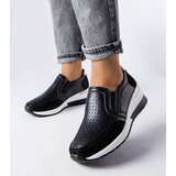 Gemre Black lace-up wedge sneakers Vernon Cene
