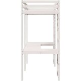  Okvir podstrešne postelje Bela 75 x 190 cm Masivno borovo les, (5000102105) | Shoptok.si