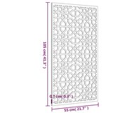  Vrtni zidni ukras 105 x 55 cm čelik COR-TEN s maurskim uzorkom | shoptok.hr