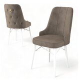 Hanah home Pare set stolica, 46x94x46 cm, 4 dijela, Bijelo-smeđa | Eponuda.ba